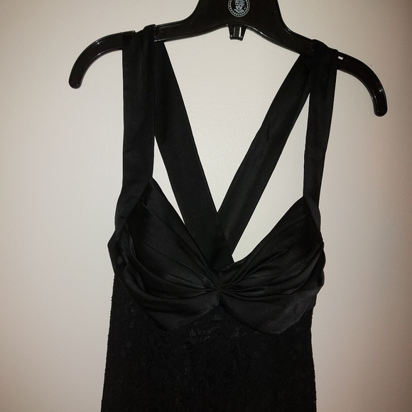 Calvin Klein Long Black Lace Dress - Picture 11 of 15